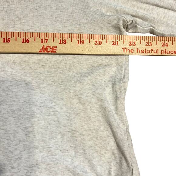 J. Jill Side Vent Turtleneck Tunic Perfect Pima Size Large Heathered Oatmeal - Picture 6 of 7